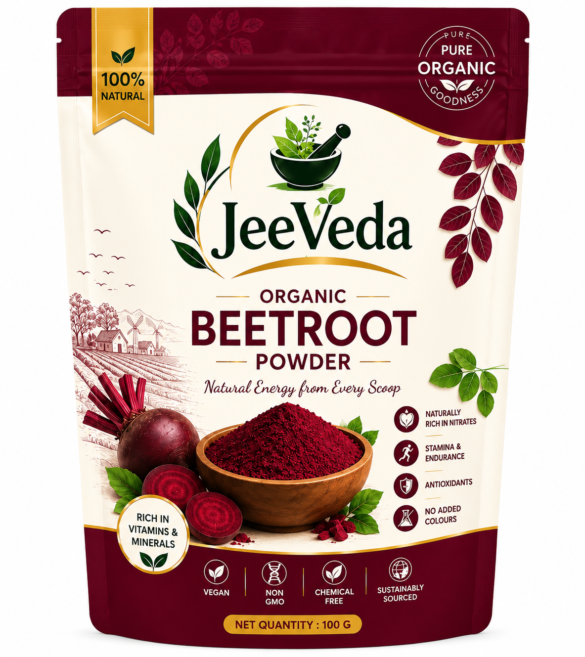 JeeVeda Organic Beetroot Powder