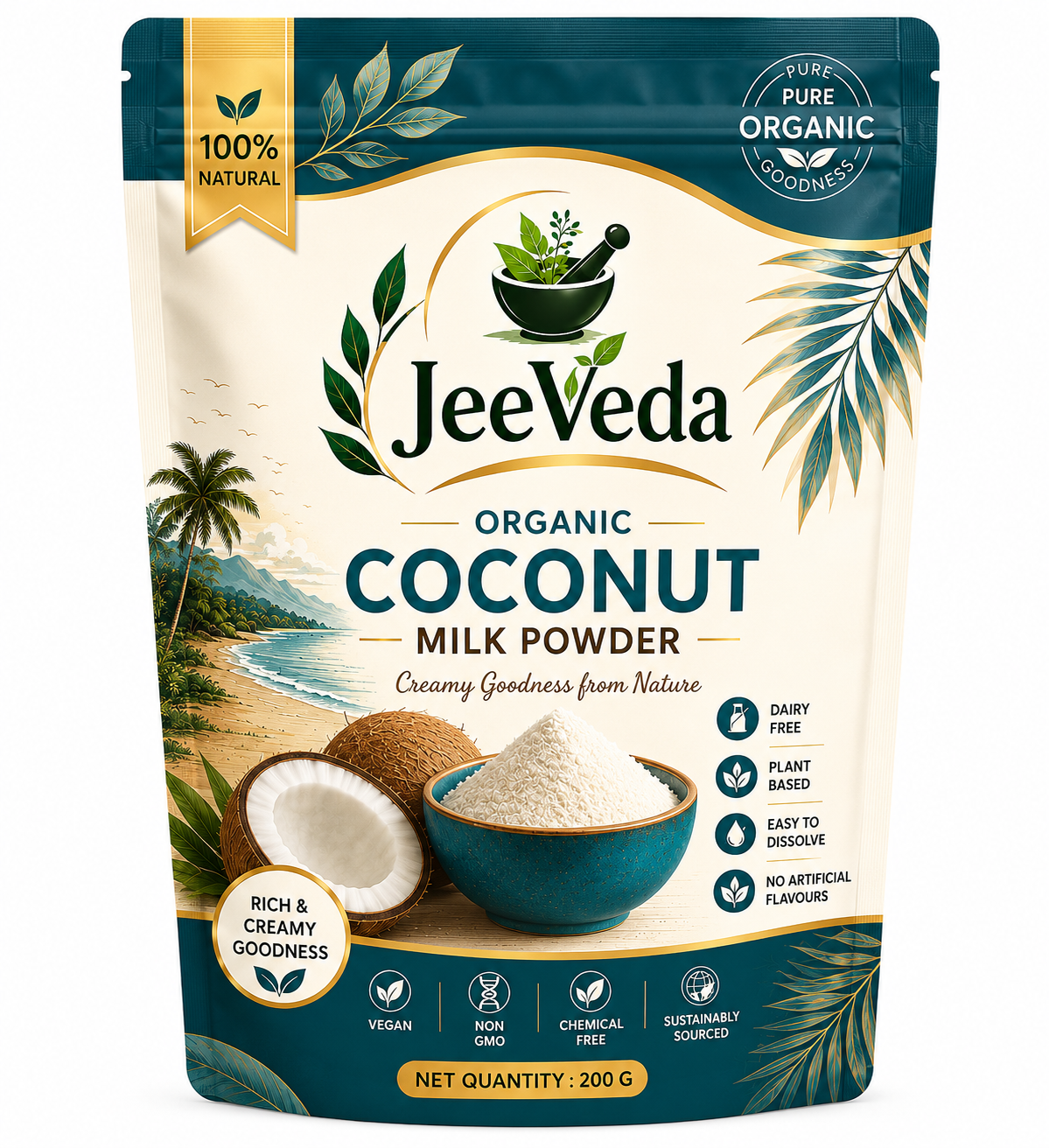 JeeVeda Organic Coconut Milk Powder